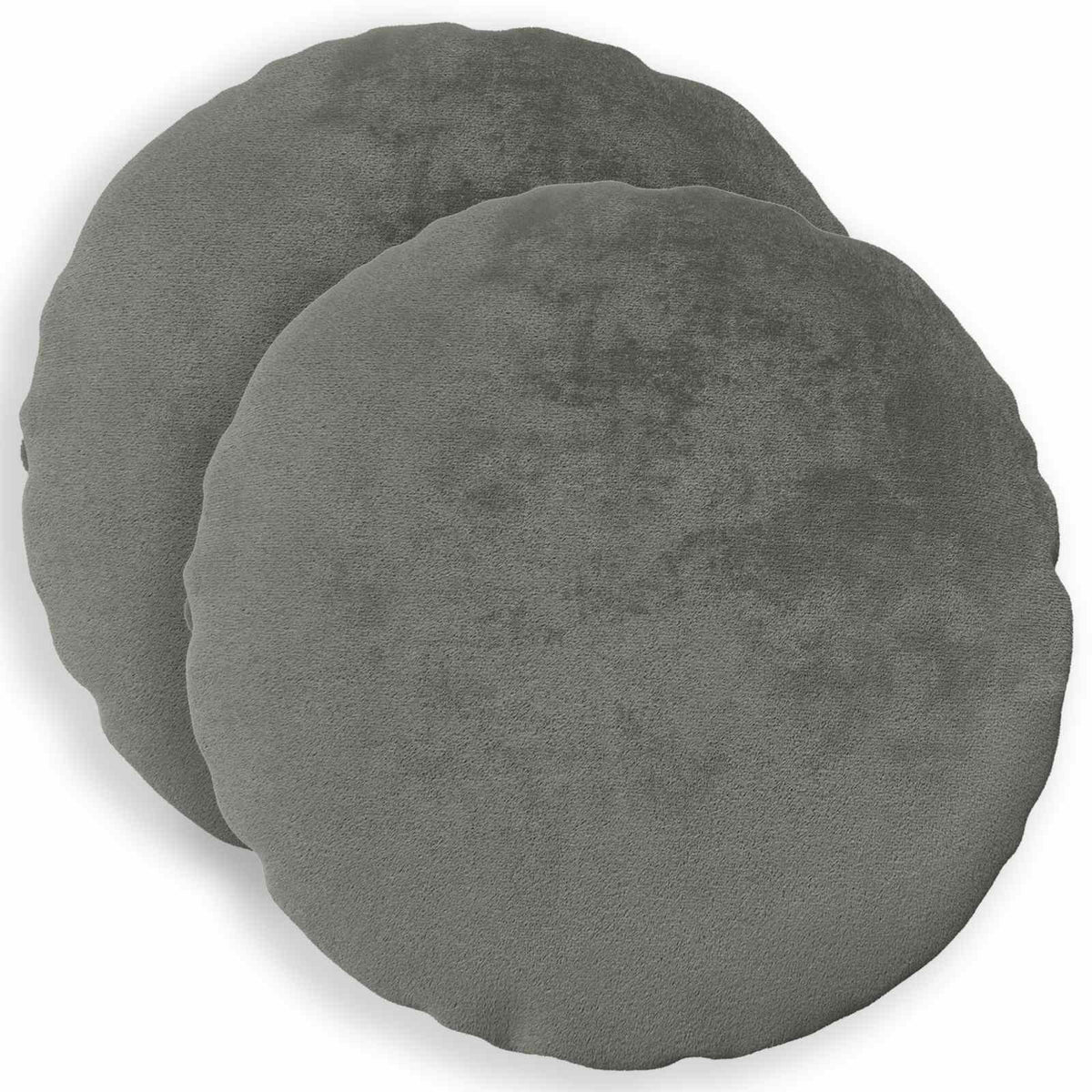 vidaXL Poszewka na poduszkę 2 pcs HEERLEN ciemnoszary Ø 40 cm Flanela