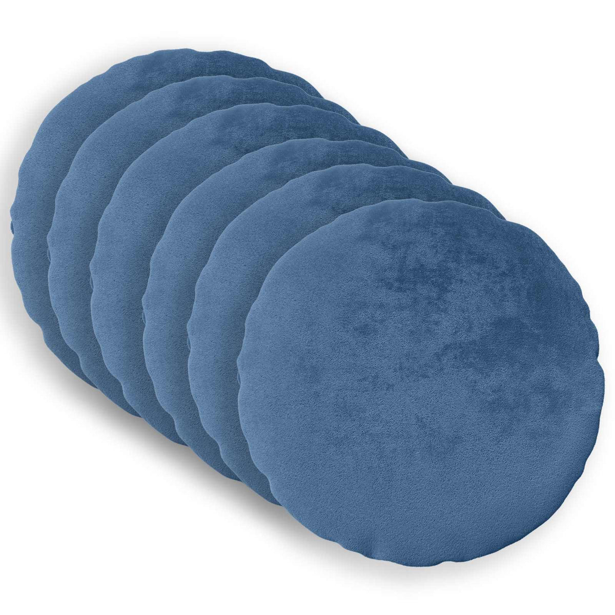 vidaXL Poszewka na poduszkę 6 pcs HEERLEN Jasnoniebieski Ø 40 cm