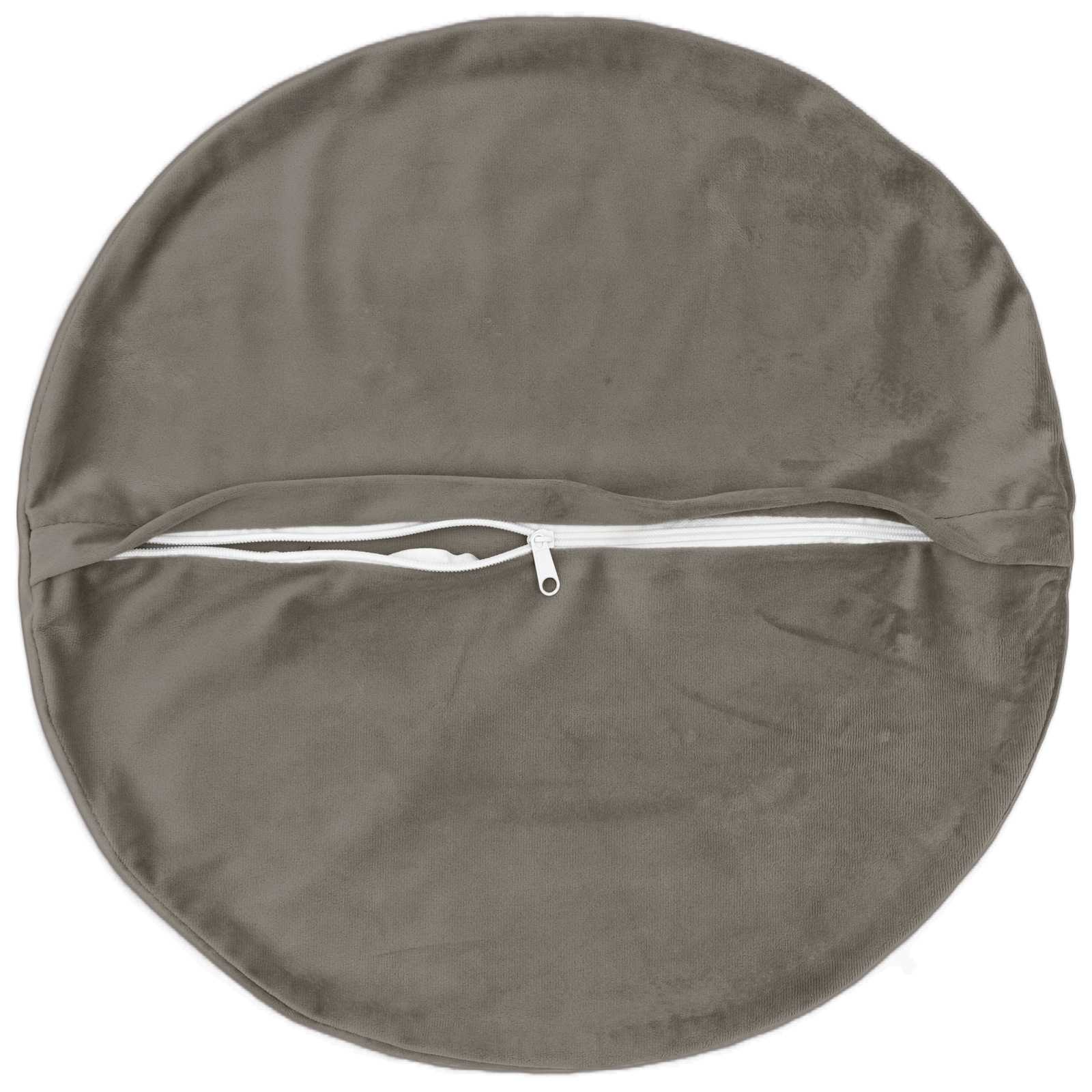 vidaXL Poszewka na poduszkę 2 pcs HEERLEN jasnoszary Ø 50 cm Welur