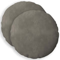 vidaXL Poszewka na poduszkę 2 pcs HEERLEN jasnoszary Ø 50 cm Welur