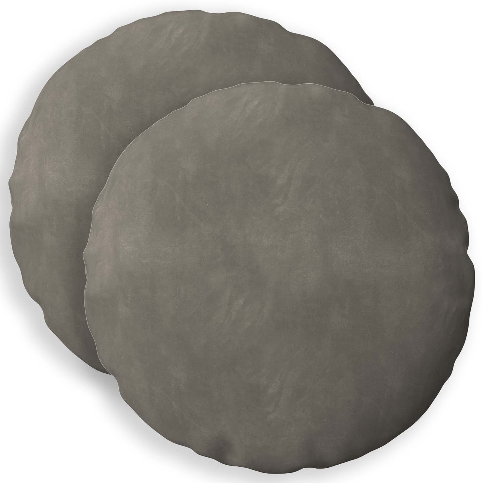 vidaXL Poszewka na poduszkę 2 pcs HEERLEN jasnoszary Ø 50 cm Welur