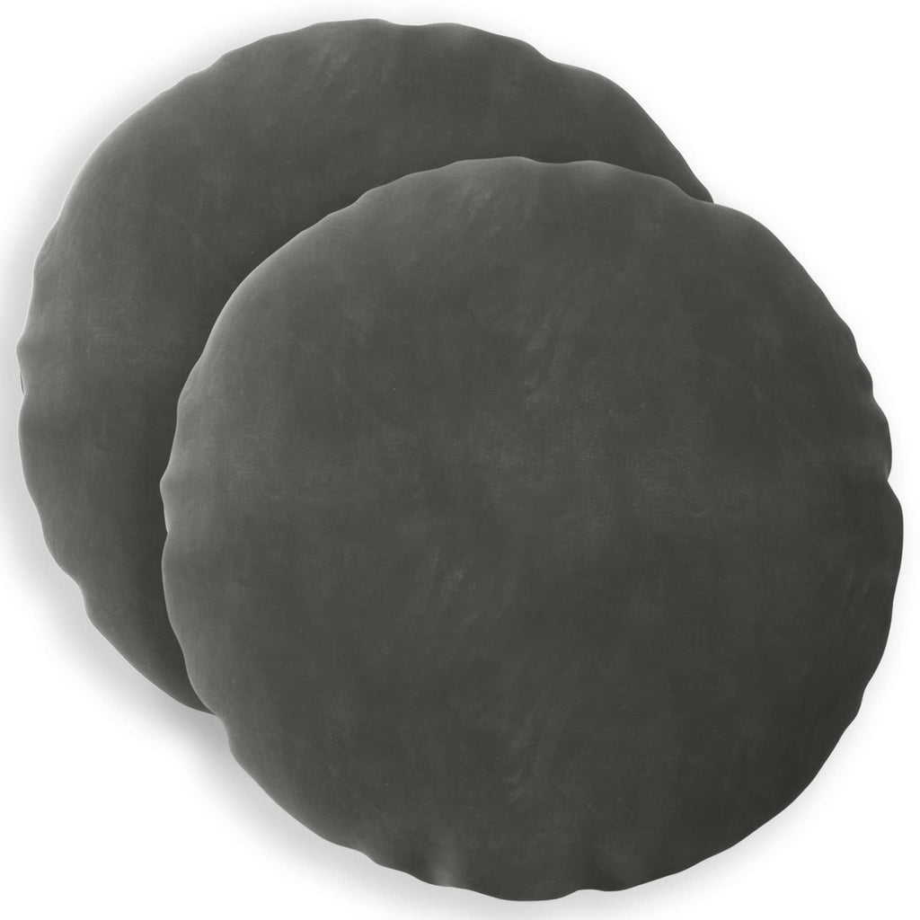 vidaXL Poszewka na poduszkę 2 pcs HEERLEN ciemnoszary Ø 50 cm Welur