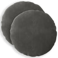 vidaXL Poszewka na poduszkę 2 pcs HEERLEN ciemnoszary Ø 50 cm Welur