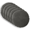 vidaXL Poszewka na poduszkę 6 pcs HEERLEN ciemnoszary Ø 50 cm Welur