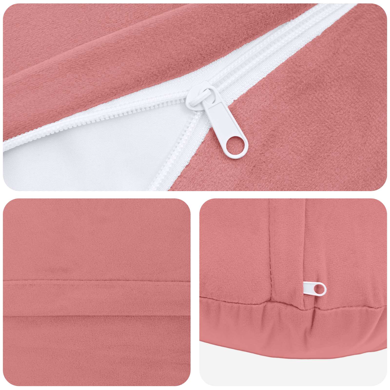 vidaXL Poszewka na poduszkę 2 pcs HEERLEN różowy Ø 50 cm Welur