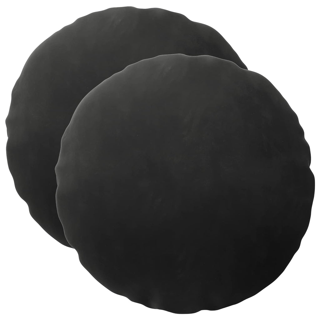 vidaXL Poszewka na poduszkę 2 pcs HEERLEN Czarny Ø 50 cm Welur
