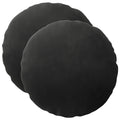 vidaXL Poszewka na poduszkę 2 pcs HEERLEN Czarny Ø 50 cm Welur