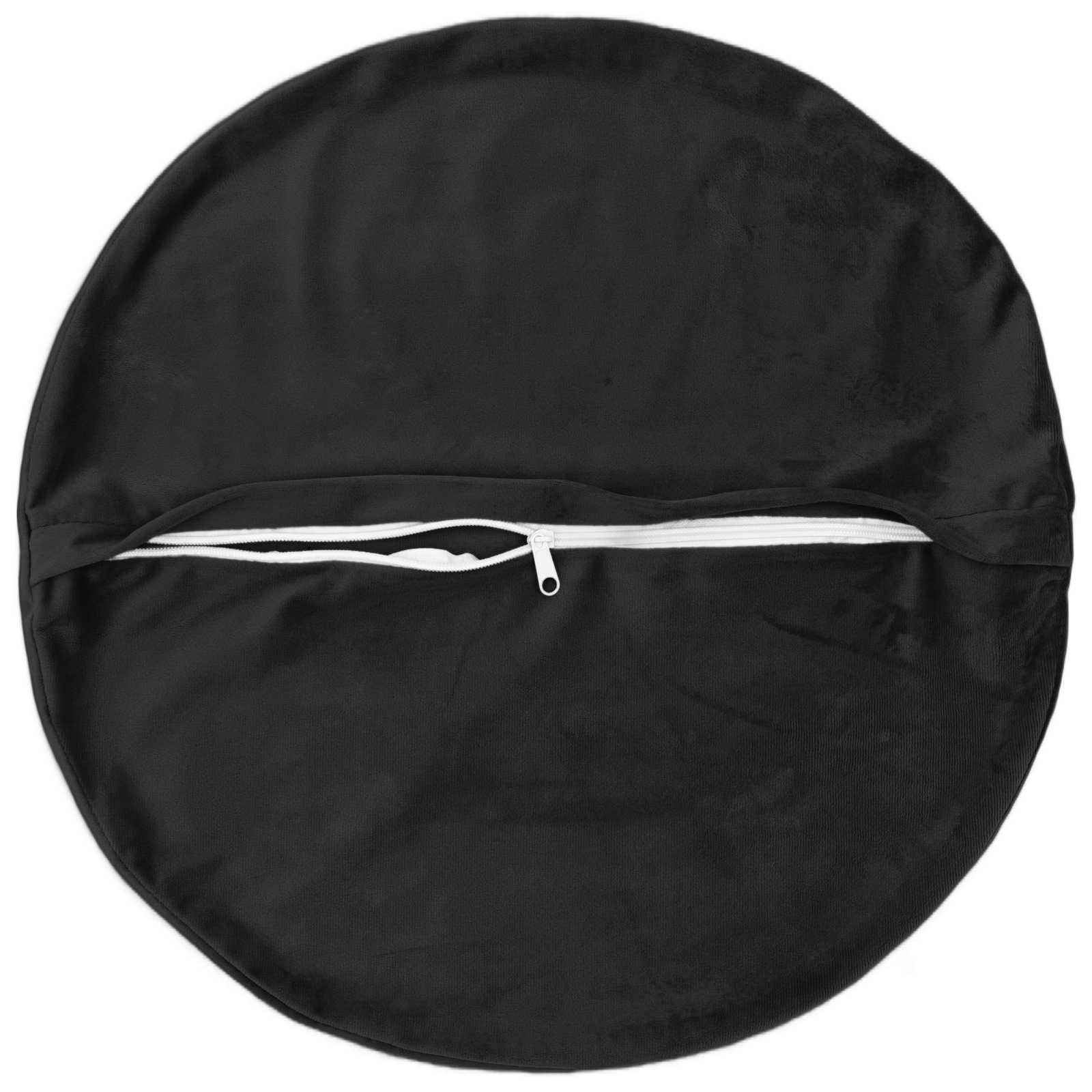 vidaXL Poszewka na poduszkę 6 pcs HEERLEN Czarny Ø 50 cm Welur