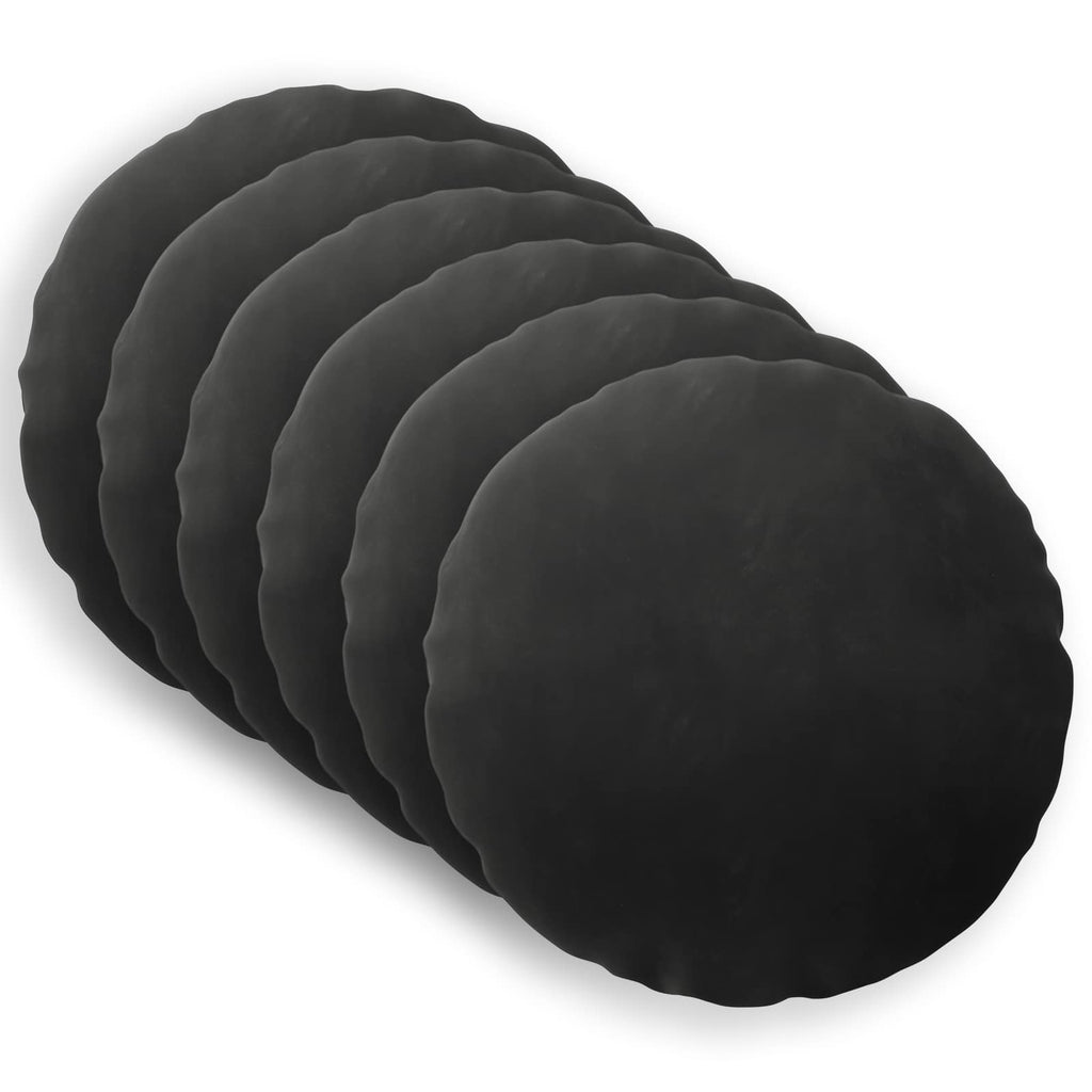 vidaXL Poszewka na poduszkę 6 pcs HEERLEN Czarny Ø 50 cm Welur