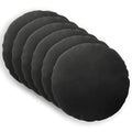 vidaXL Poszewka na poduszkę 6 pcs HEERLEN Czarny Ø 50 cm Welur