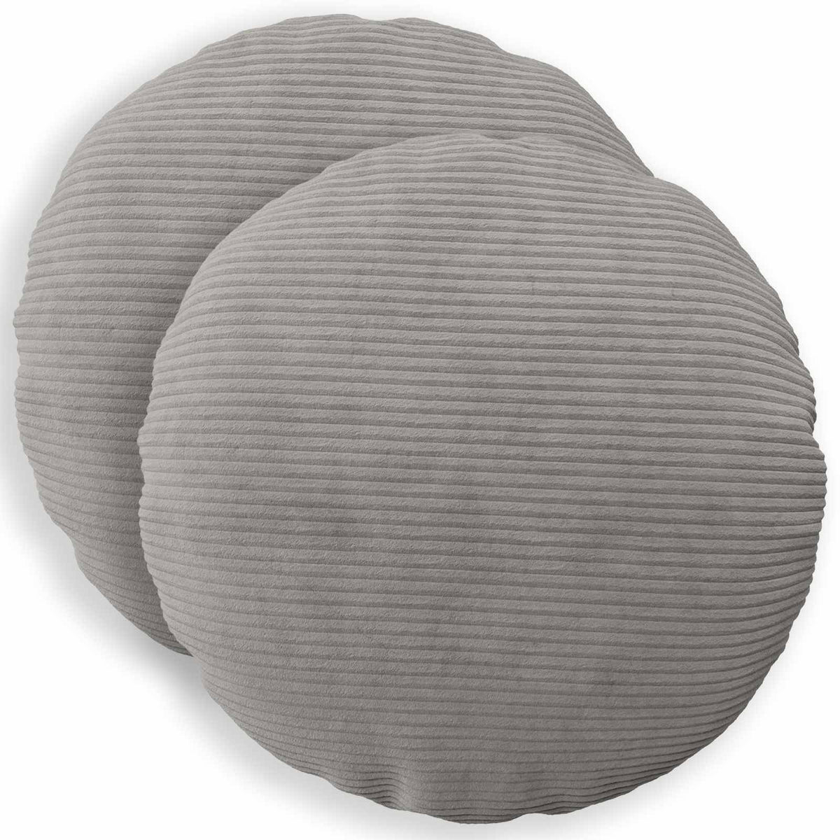 vidaXL Poszewka na poduszkę 2 pcs HEERLEN jasnoszary Ø 50 cm sztruks