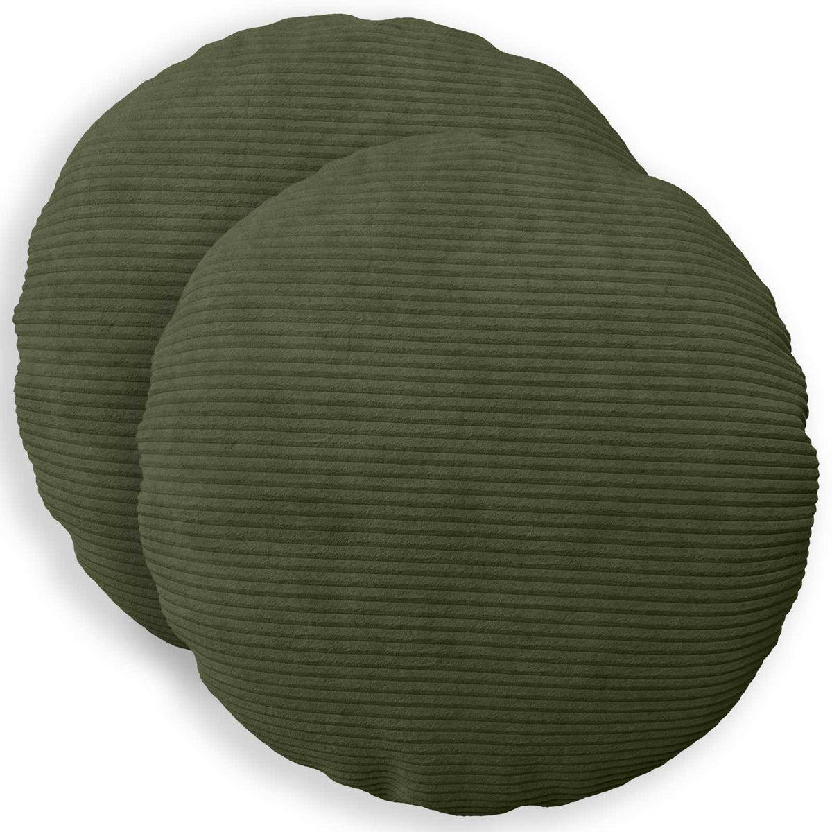 vidaXL Poszewka na poduszkę 2 pcs HEERLEN zielony Ø 50 cm sztruks