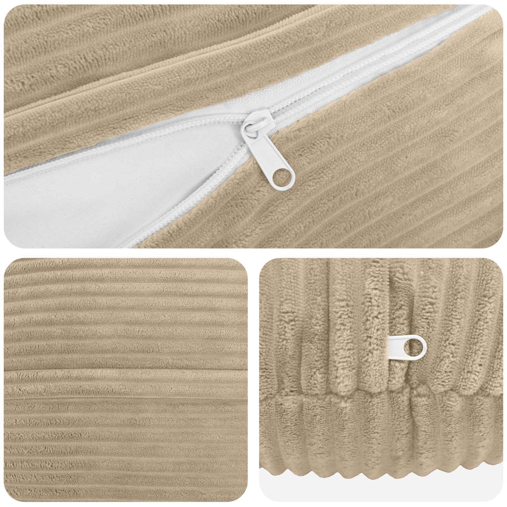 vidaXL Poszewka na poduszkę 2 pcs HEERLEN Ciemnoszary Ø 50 cm sztruks