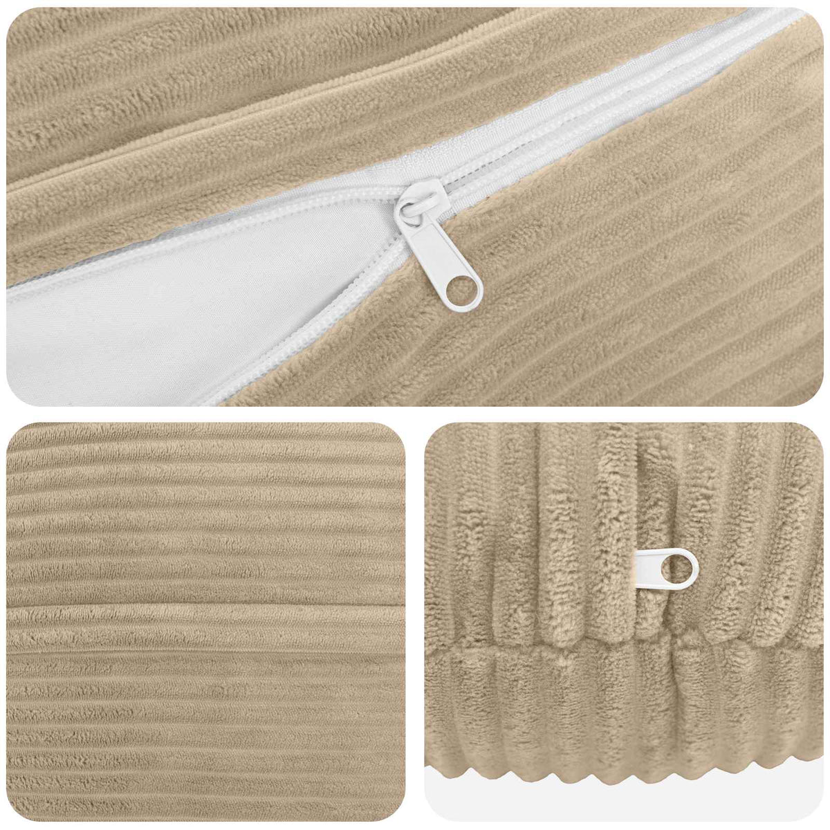 vidaXL Poszewka na poduszkę 2 pcs HEERLEN Ciemnoszary Ø 50 cm sztruks