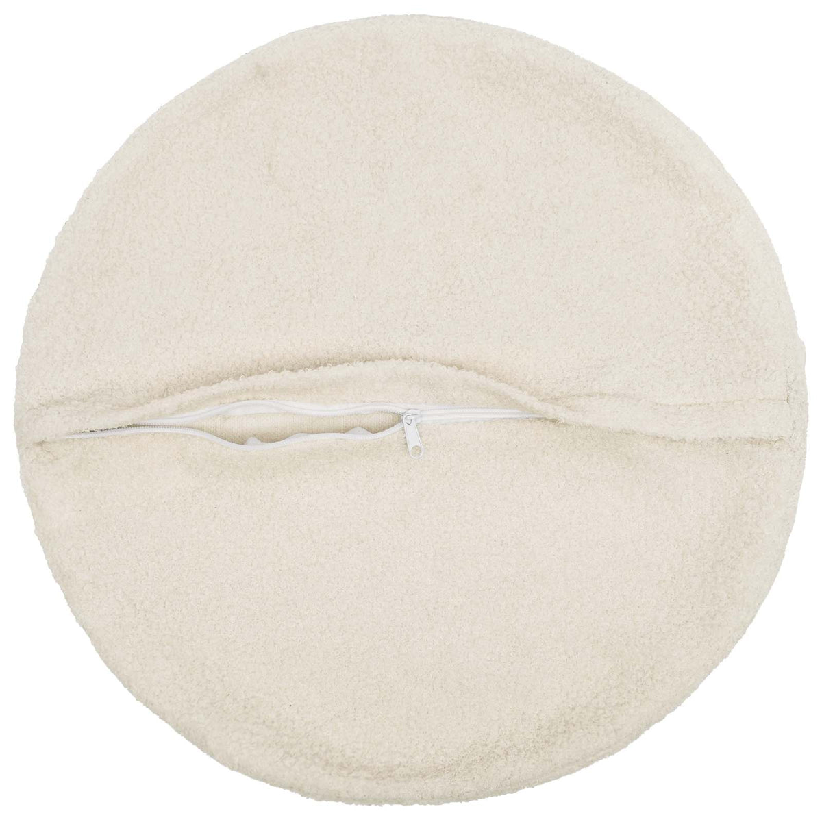 vidaXL Poszewka na poduszkę 2 pcs HEERLEN kremowy Ø 50 cm Bouclé