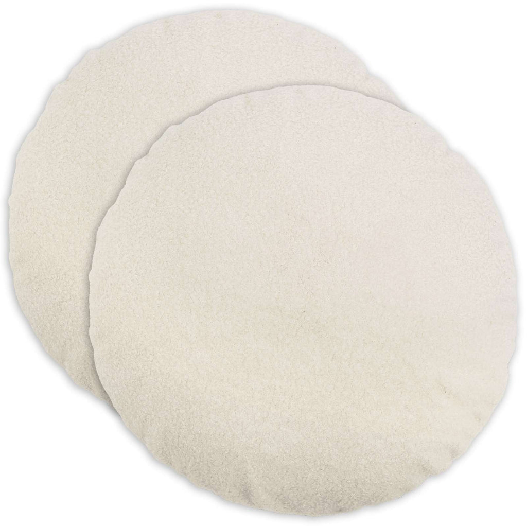 vidaXL Poszewka na poduszkę 2 pcs HEERLEN kremowy Ø 50 cm Bouclé