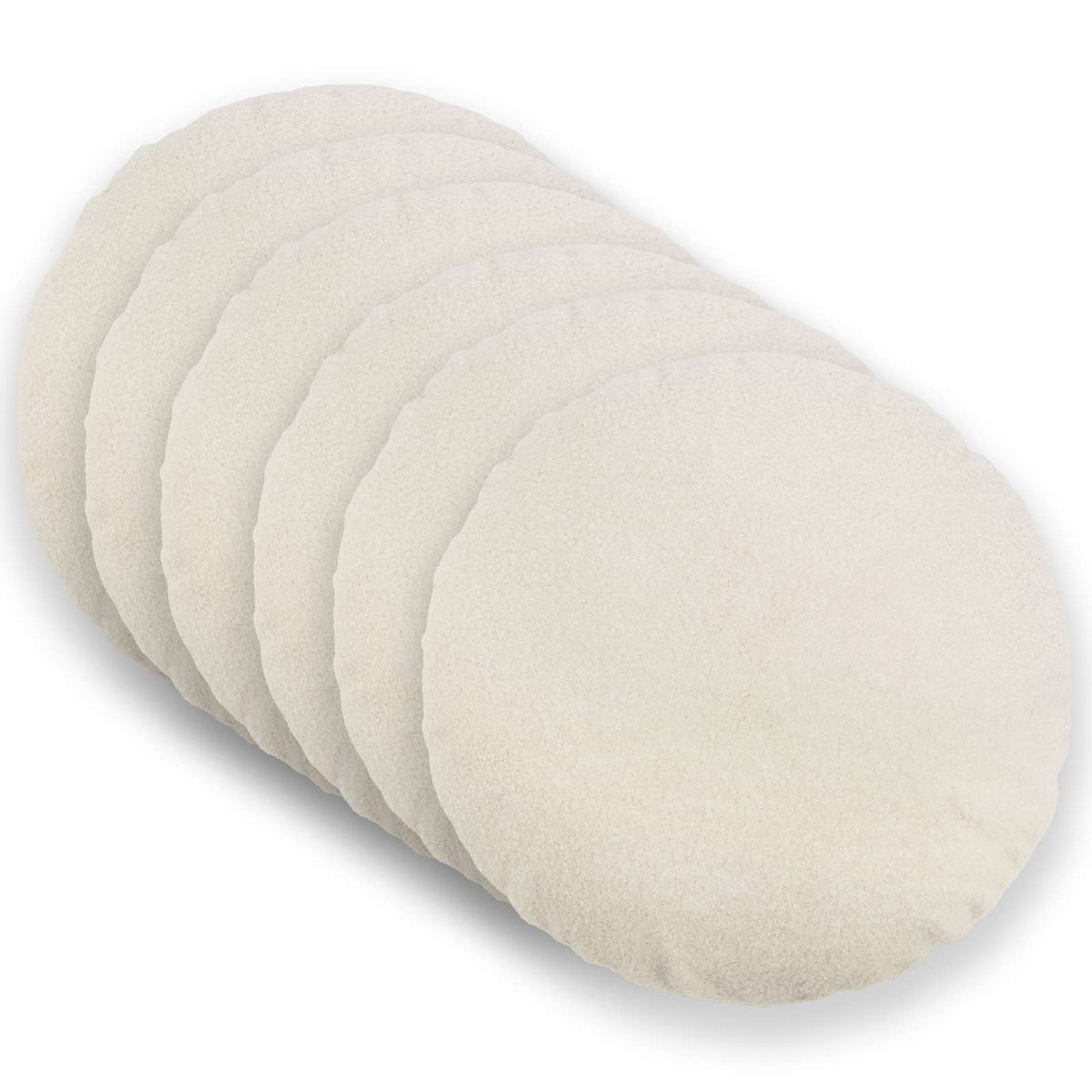 vidaXL Poszewka na poduszkę 6 pcs HEERLEN kremowy Ø 50 cm Bouclé