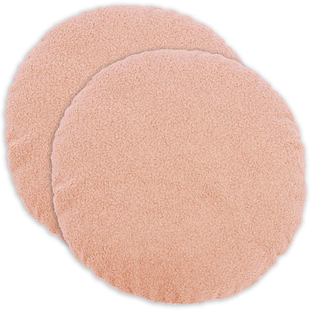 vidaXL Poszewka na poduszkę 2 pcs HEERLEN różowy Ø 50 cm Bouclé