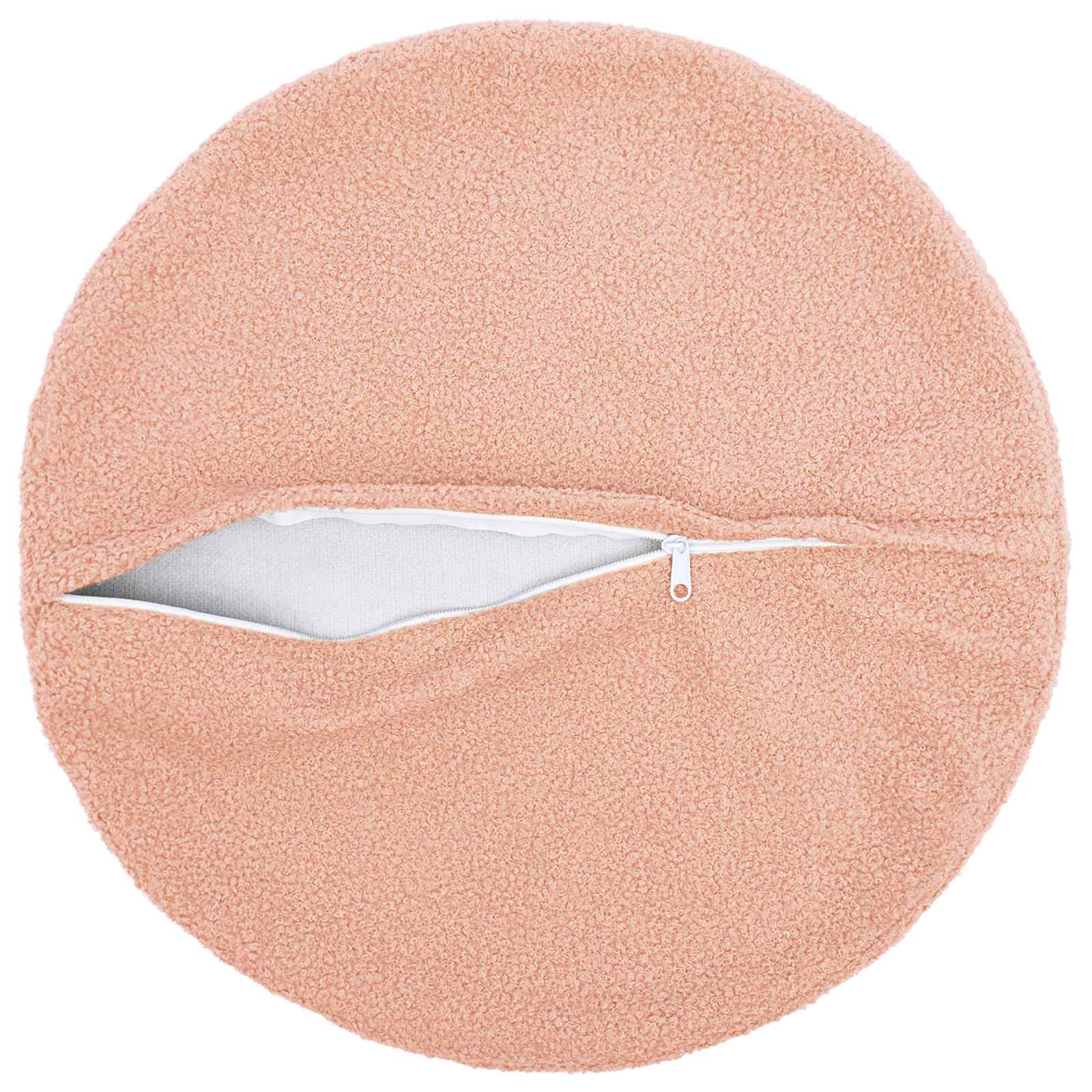 vidaXL Poszewka na poduszkę 6 pcs HEERLEN różowy Ø 50 cm Bouclé
