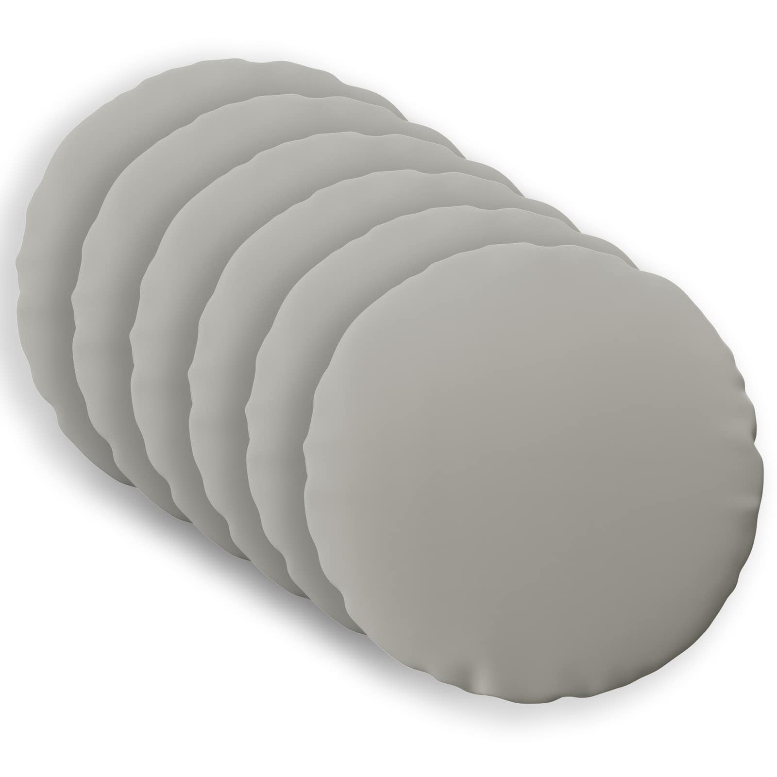 vidaXL Poszewka na poduszkę 6 pcs HEERLEN Szary Ø 50 cm Poliester