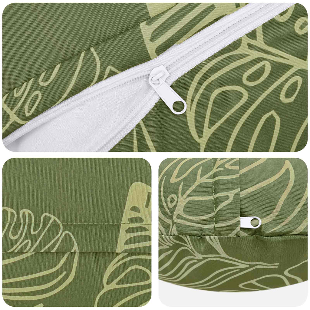 vidaXL Poszewka na poduszkę 2 pcs HEERLEN Wzór liścia Ø 50 cm