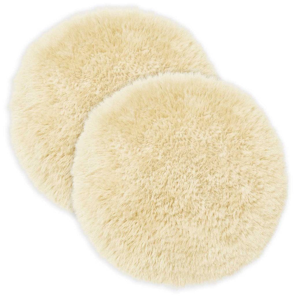 vidaXL Poszewka na poduszkę 2 pcs HEERLEN kremowy Ø 50 cm Fleece PV