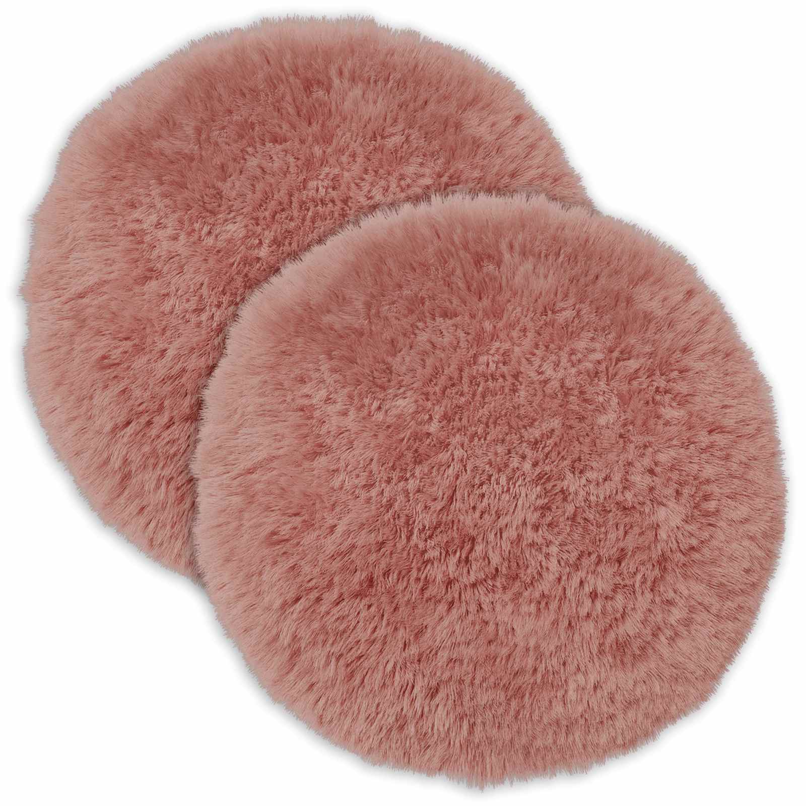 vidaXL Poszewka na poduszkę 2 pcs HEERLEN różowy Ø 50 cm Fleece PV