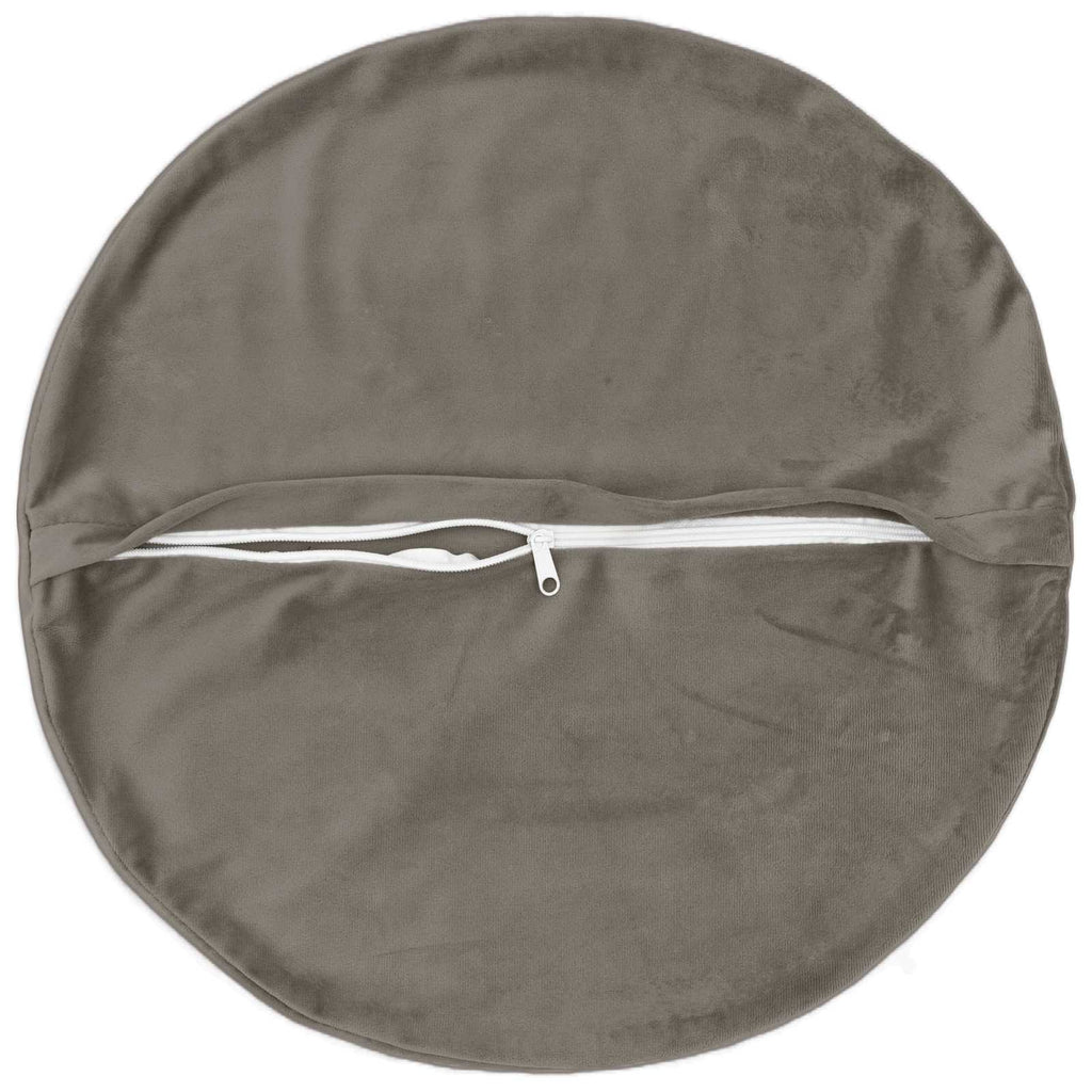 vidaXL Poszewka na poduszkę 6 pcs HEERLEN jasnoszary Ø 60 cm Welur