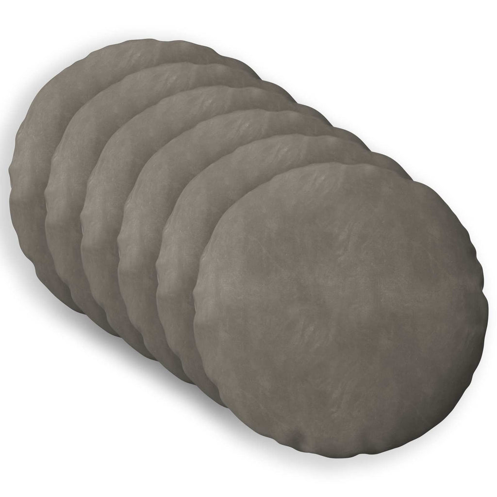 vidaXL Poszewka na poduszkę 6 pcs HEERLEN jasnoszary Ø 60 cm Welur
