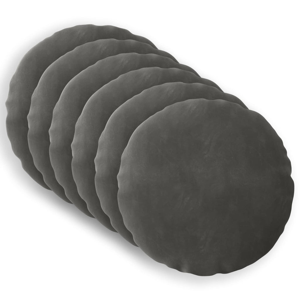 vidaXL Poszewka na poduszkę 6 pcs HEERLEN ciemnoszary Ø 60 cm Welur