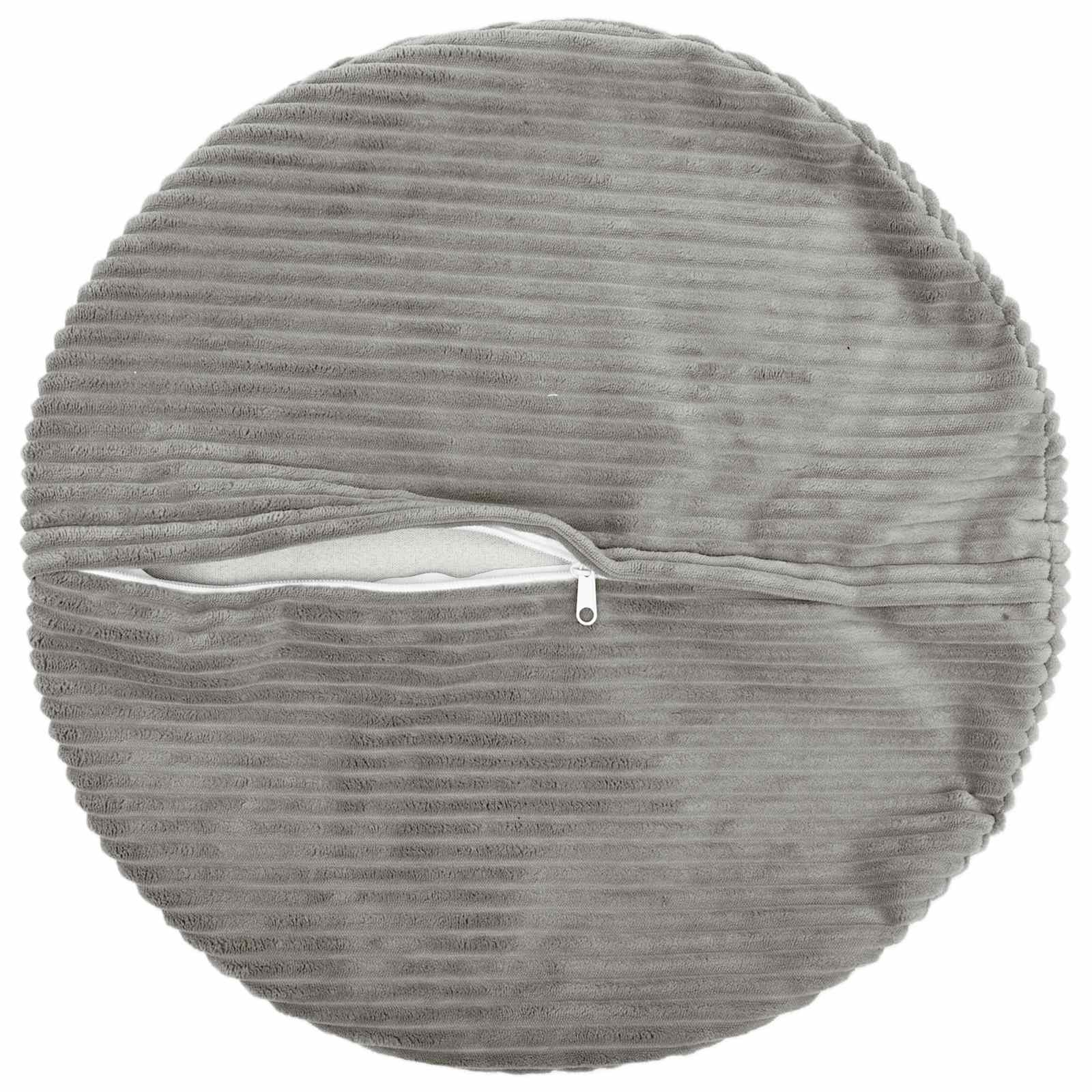 vidaXL Poszewka na poduszkę 6 pcs HEERLEN jasnoszary Ø 60 cm sztruks