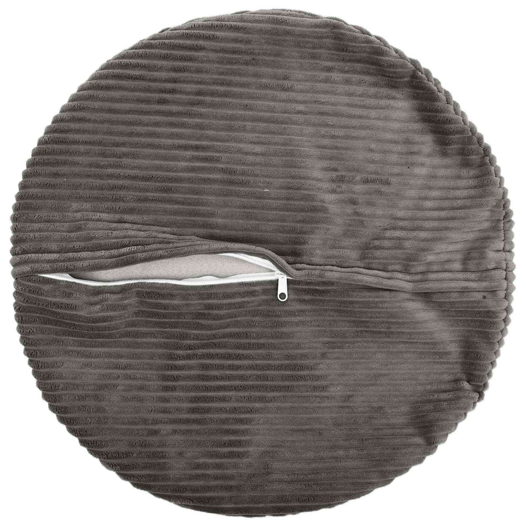 vidaXL Poszewka na poduszkę 2 pcs HEERLEN ciemnoszary Ø 60 cm sztruks