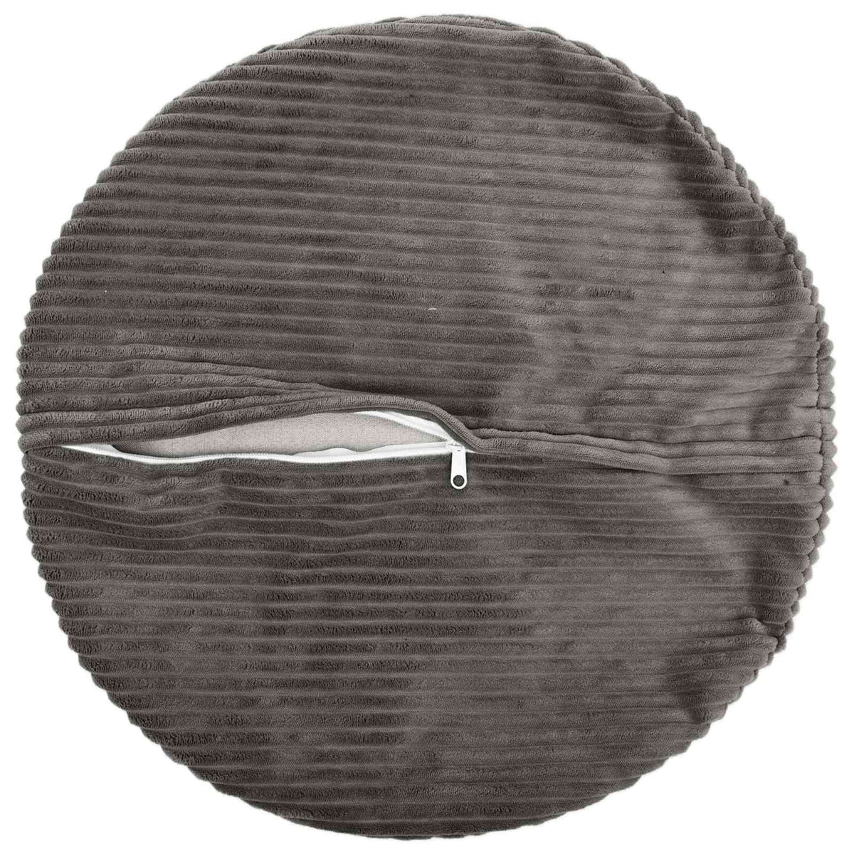 vidaXL Poszewka na poduszkę 2 pcs HEERLEN ciemnoszary Ø 60 cm sztruks