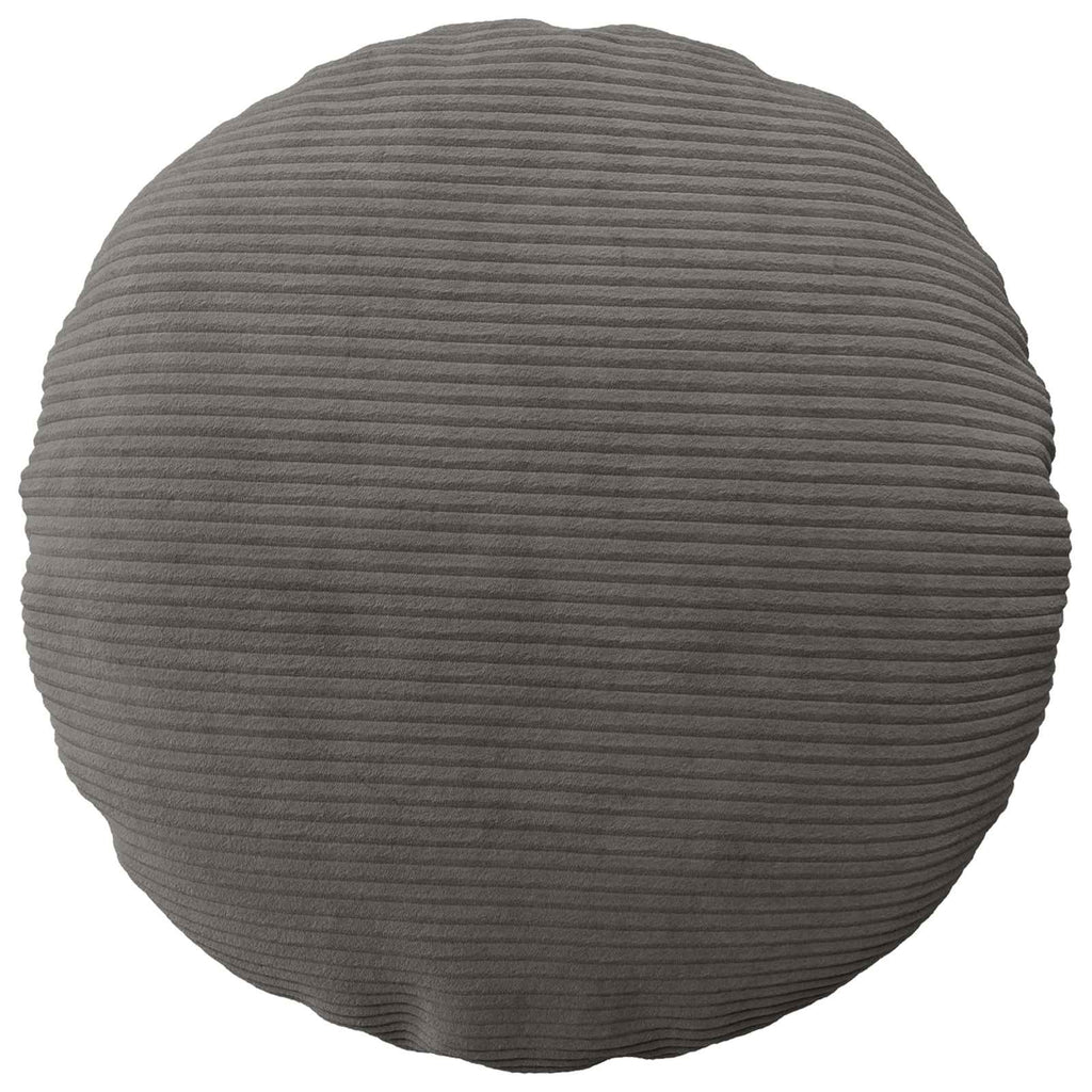 vidaXL Poszewka na poduszkę 2 pcs HEERLEN ciemnoszary Ø 60 cm sztruks