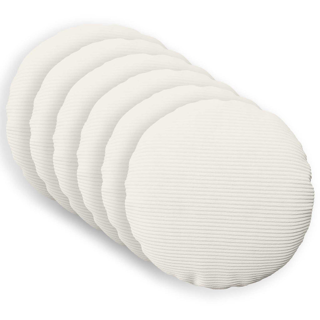 vidaXL Poszewka na poduszkę 6 pcs HEERLEN kremowy Ø 60 cm sztruks