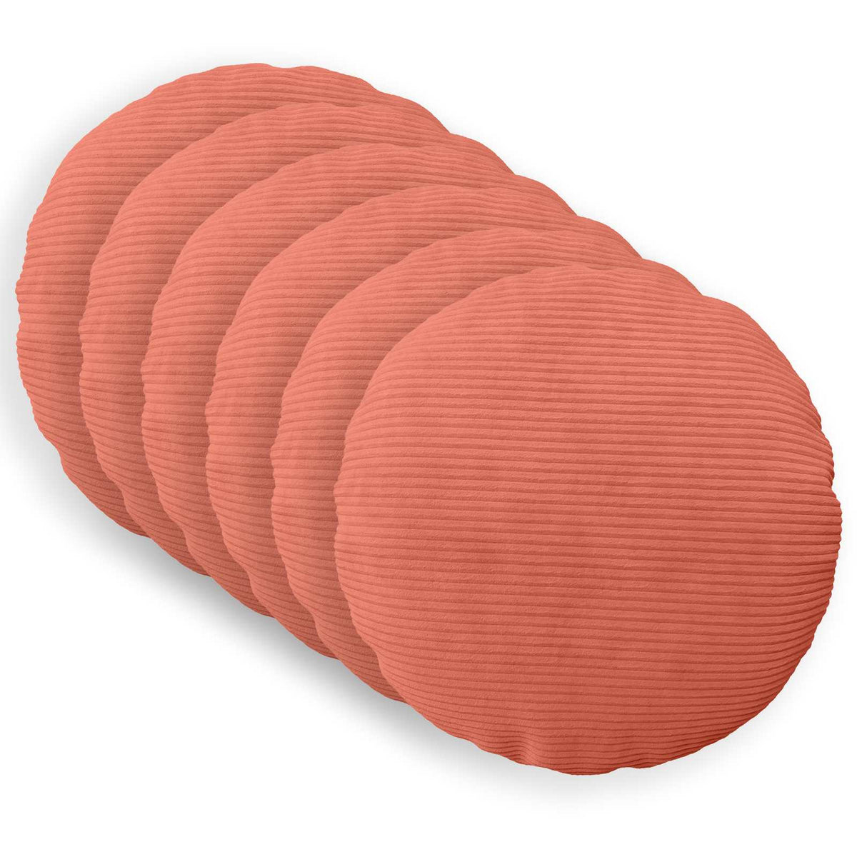 vidaXL Poszewka na poduszkę 6 pcs HEERLEN Czerwono-pomarańczowy