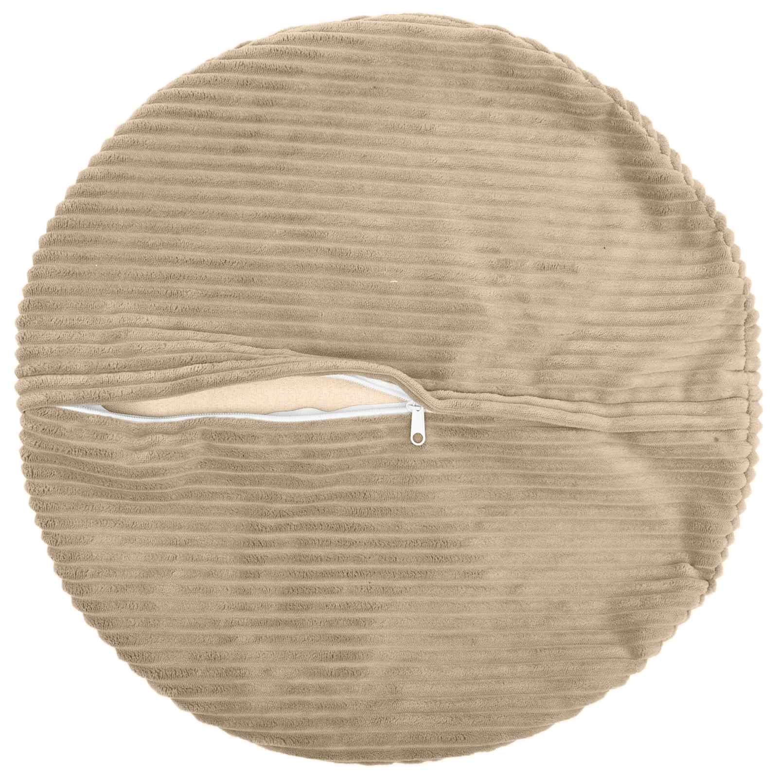 vidaXL Poszewka na poduszkę 2 pcs HEERLEN Ciemnoszary Ø 60 cm sztruks