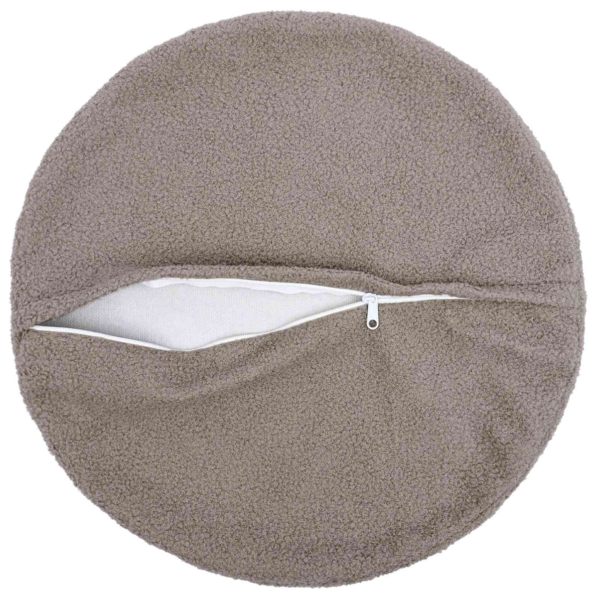 vidaXL Poszewka na poduszkę 6 pcs HEERLEN jasnoszary Ø 60 cm Bouclé