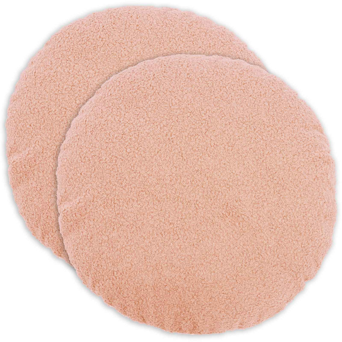 vidaXL Poszewka na poduszkę 2 pcs HEERLEN różowy Ø 60 cm Bouclé