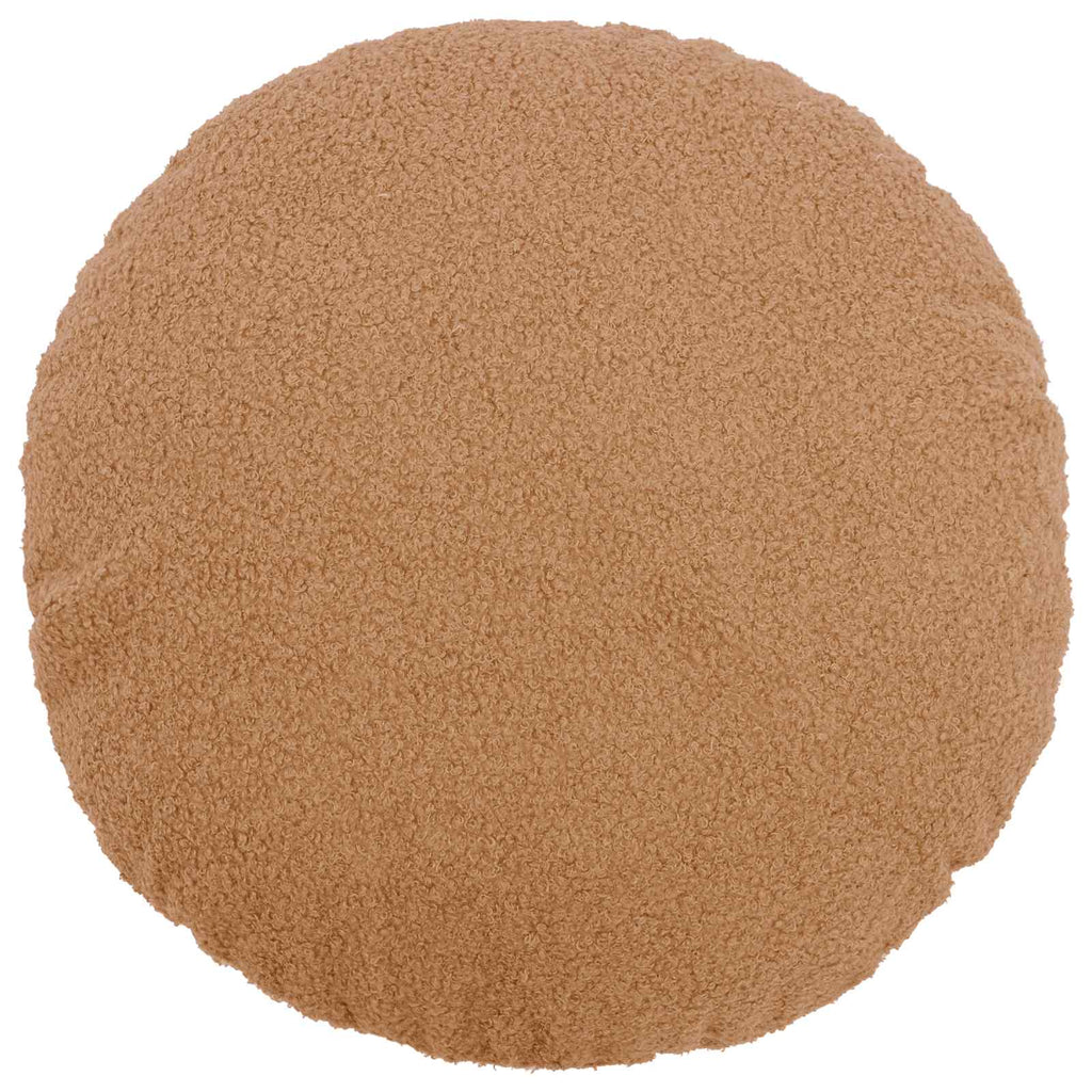 vidaXL Poszewka na poduszkę 6 pcs HEERLEN Beżowy Ø 60 cm Bouclé