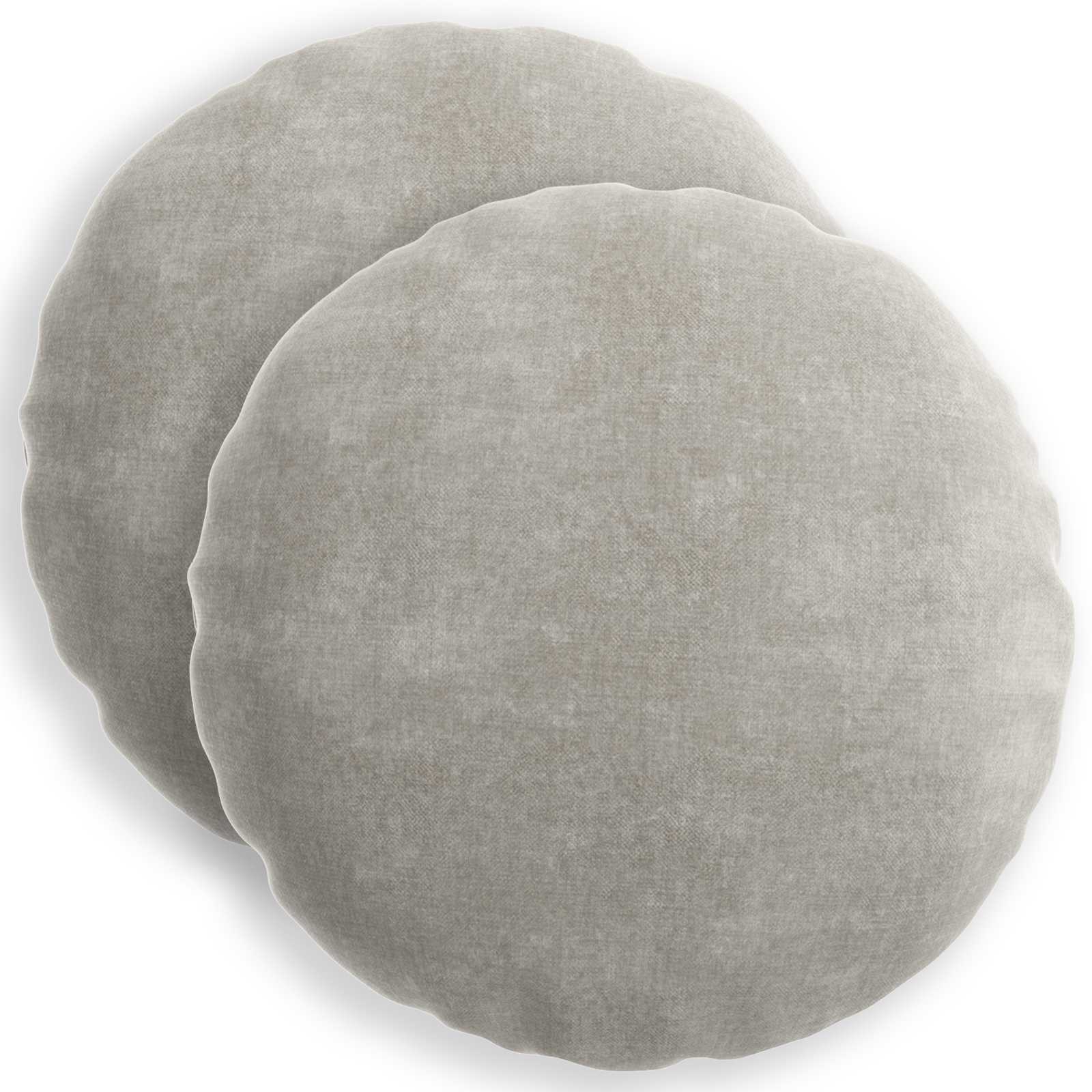 vidaXL Poszewka na poduszkę 2 pcs HEERLEN jasnoszary Ø 60 cm
