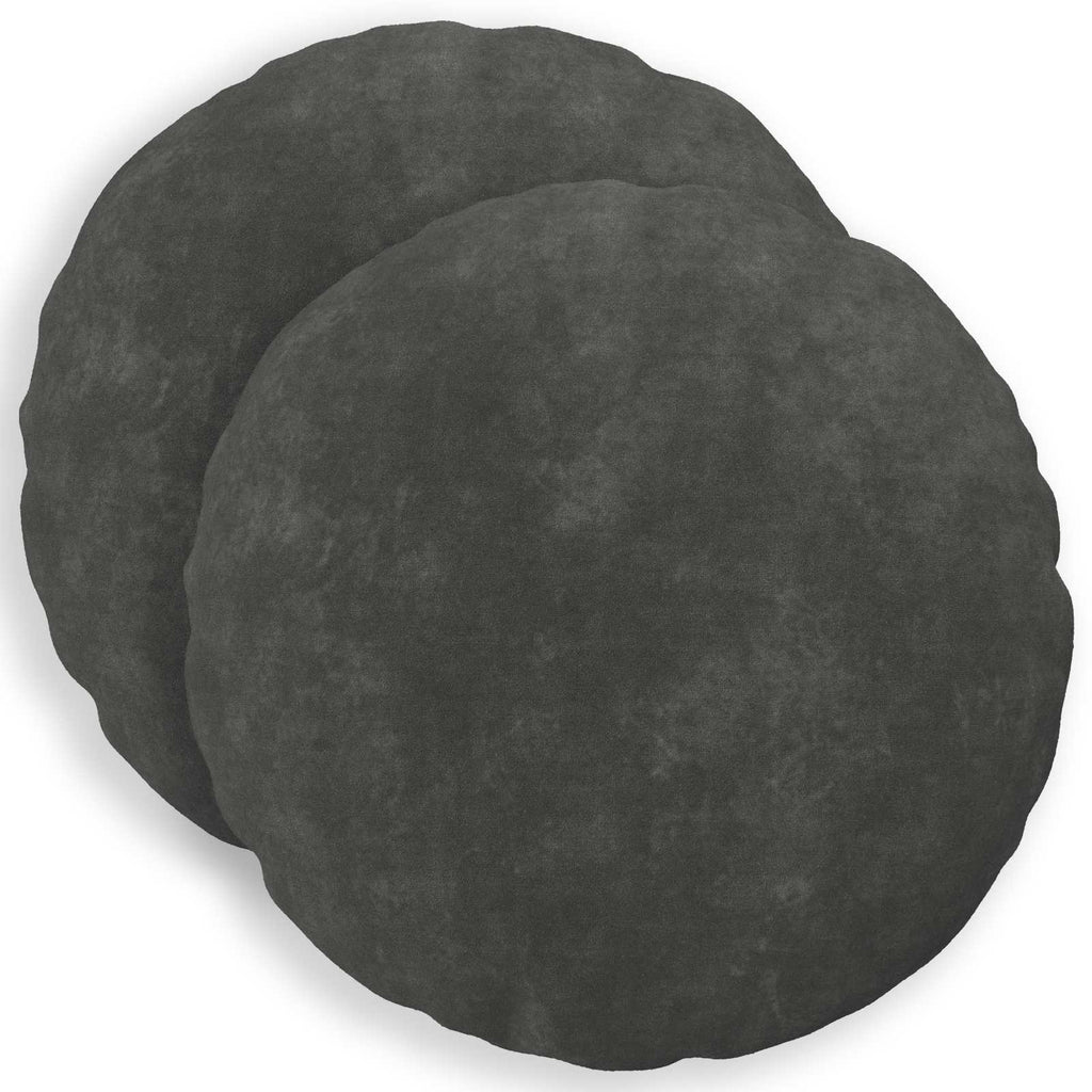 vidaXL Poszewka na poduszkę 2 pcs HEERLEN antracytowy Ø 60 cm