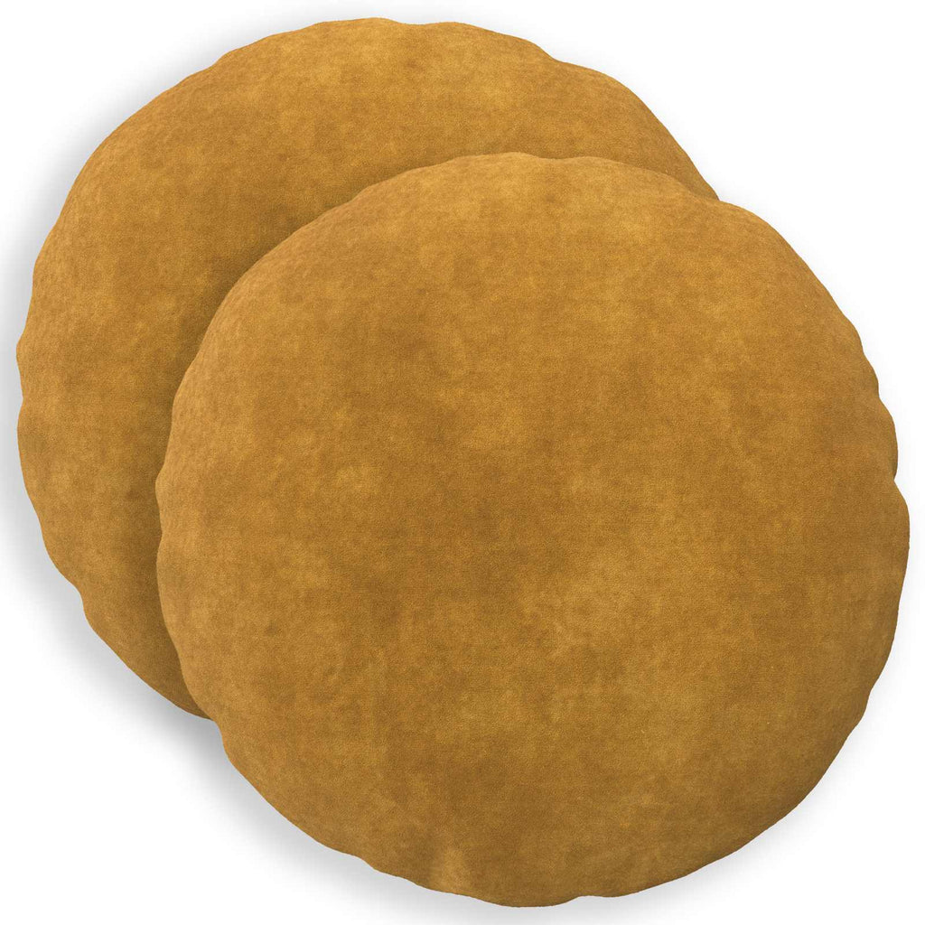 vidaXL Poszewka na poduszkę 2 pcs HEERLEN żółty Ø 60 cm