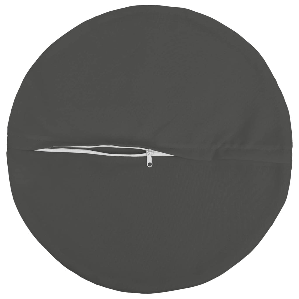 vidaXL Poszewka na poduszkę 2 pcs HEERLEN antracytowy Ø 60 cm