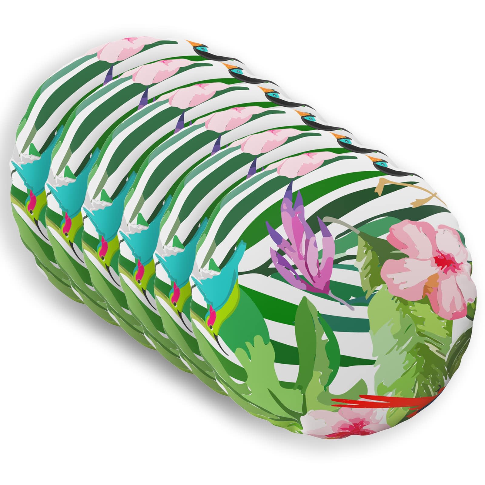 vidaXL Poszewka na poduszkę 6 pcs HEERLEN Czarny Ø 60 cm Poliester