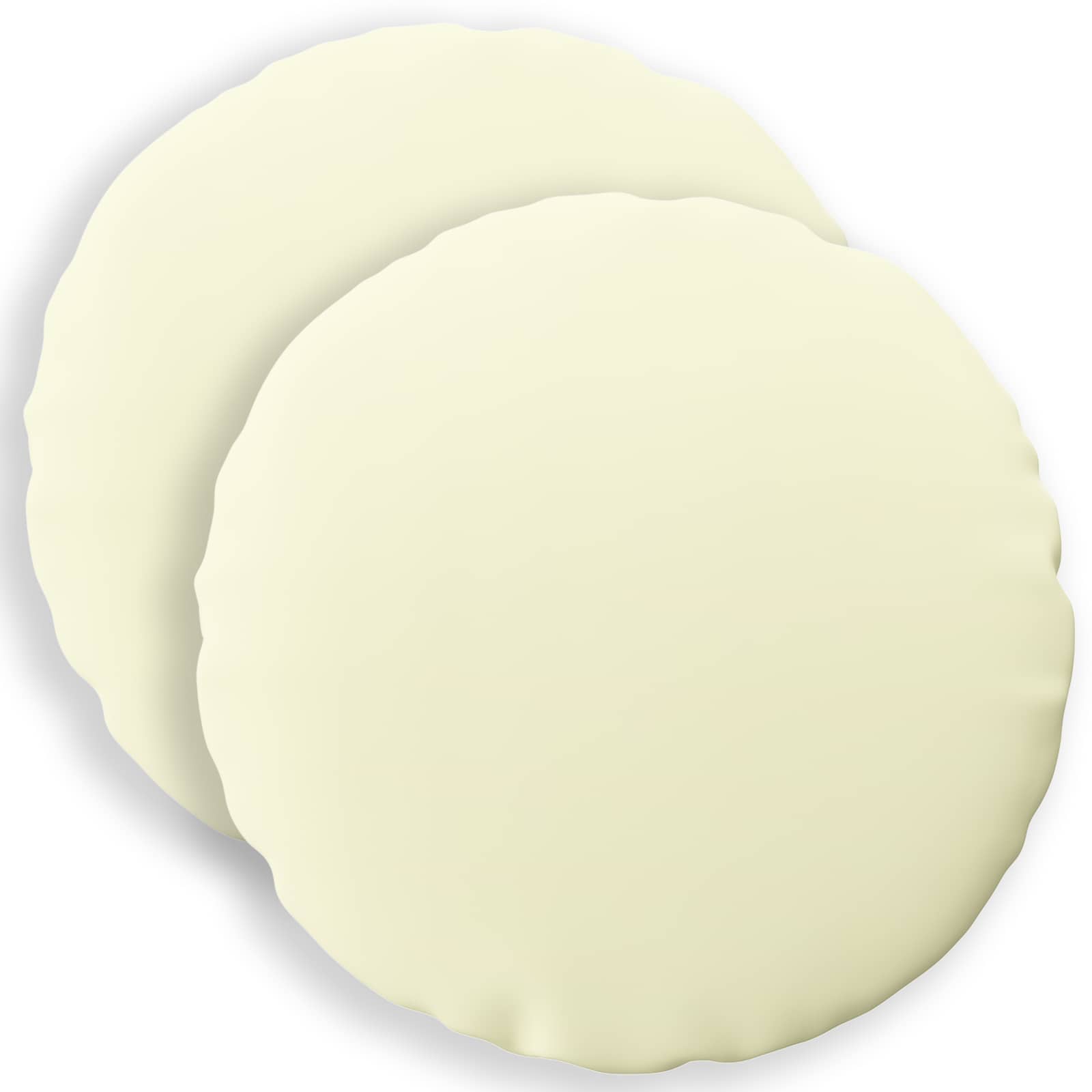 vidaXL Poszewka na poduszkę 2 pcs HEERLEN kremowy Ø 60 cm Poliester