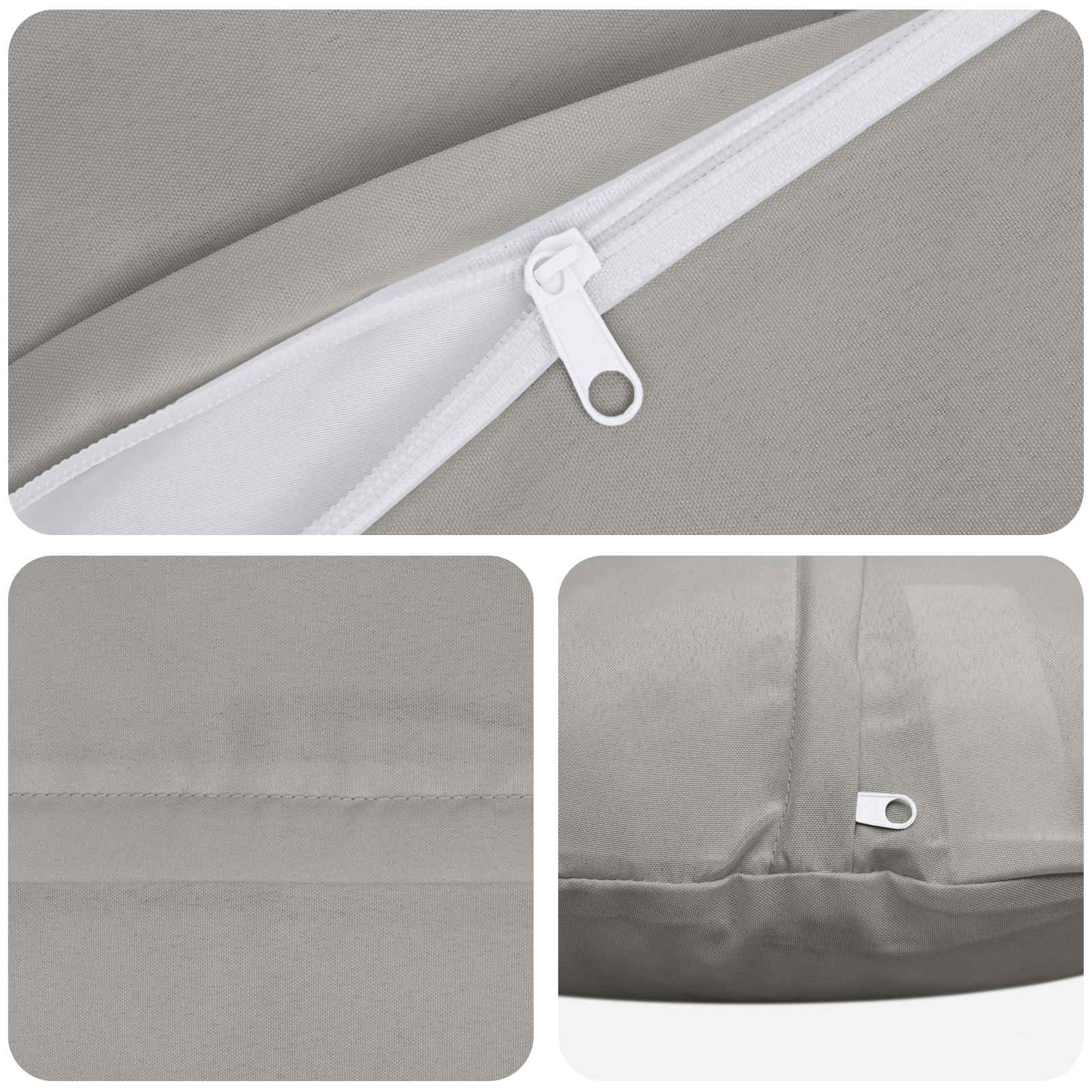vidaXL Poszewka na poduszkę 2 pcs HEERLEN Szary Ø 60 cm Poliester