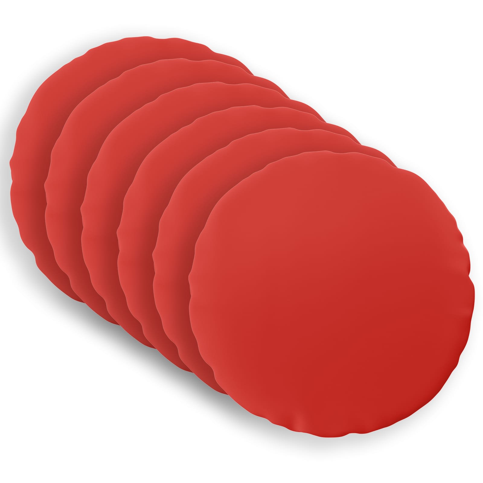 vidaXL Poszewka na poduszkę 6 pcs HEERLEN czerwony Ø 60 cm Poliester
