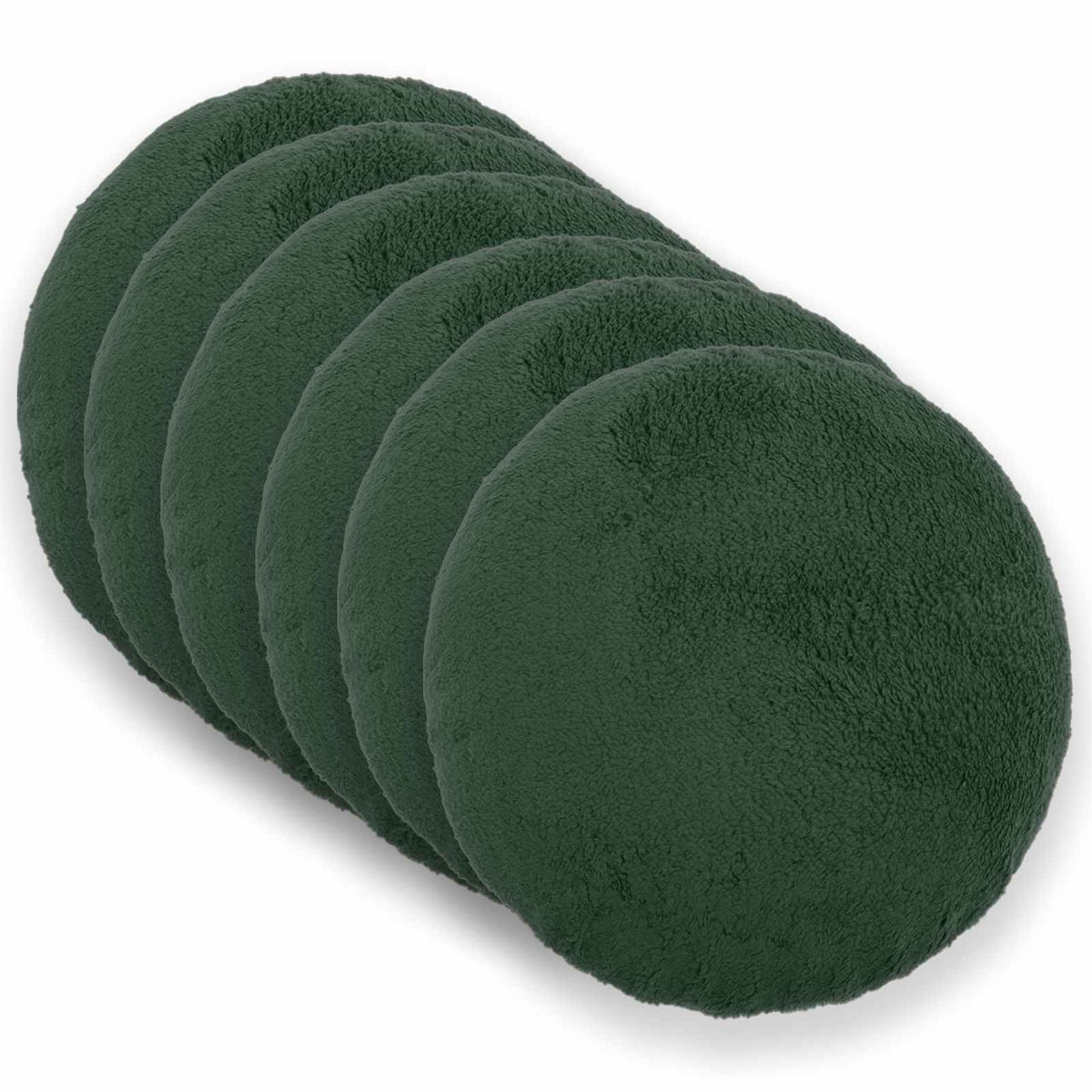 vidaXL Poszewka na poduszkę 6 pcs HEERLEN Ciemnozielony Ø 60 cm Bouclé