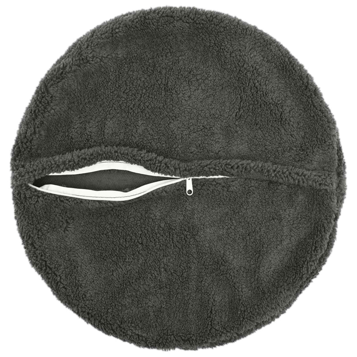 vidaXL Poszewka na poduszkę 6 pcs HEERLEN ciemnoszary Ø 60 cm Bouclé